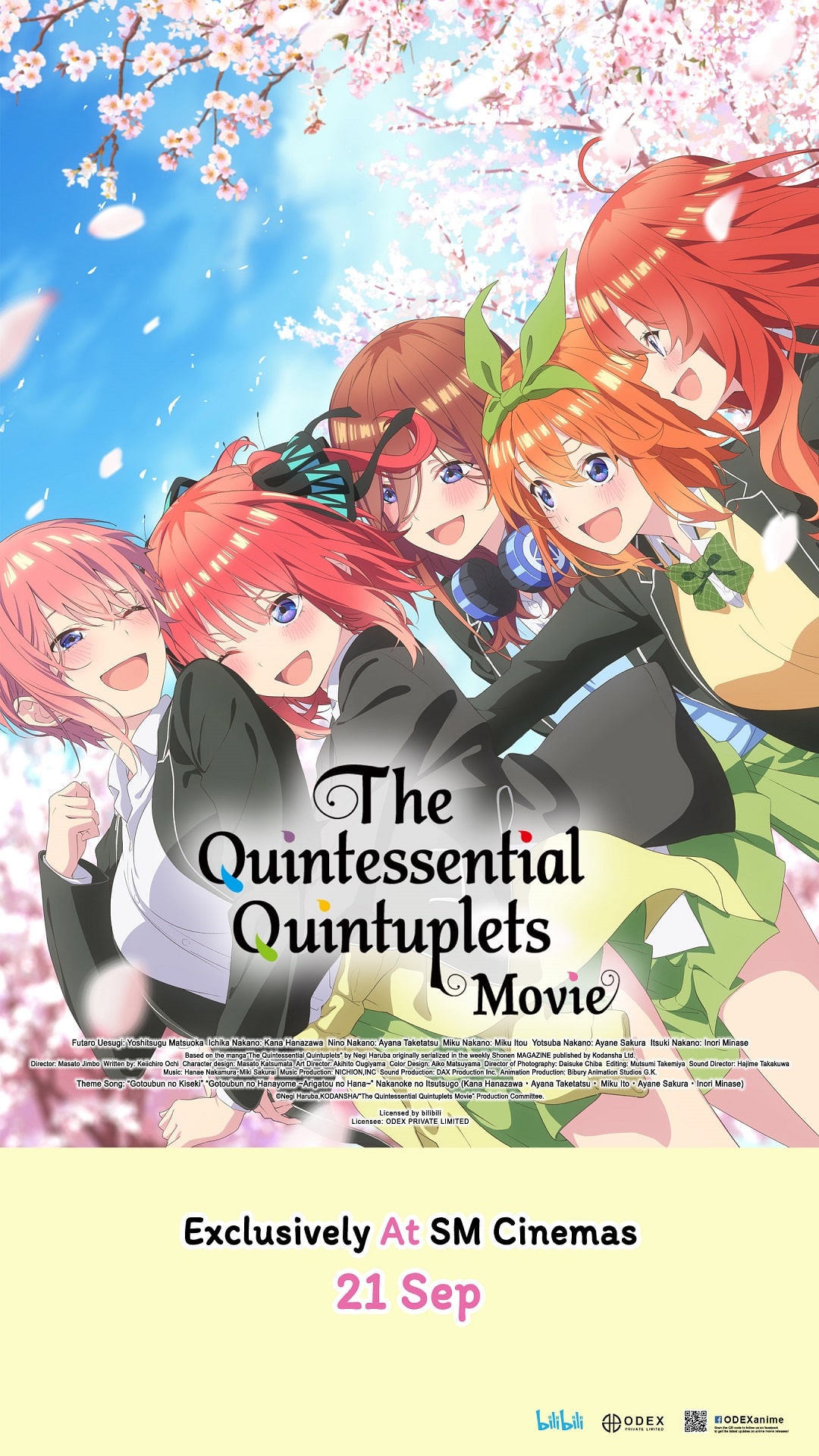 دانلود انیمه پنج قلوهای باکلاس The Quintessential Quintuplets Movie 2022